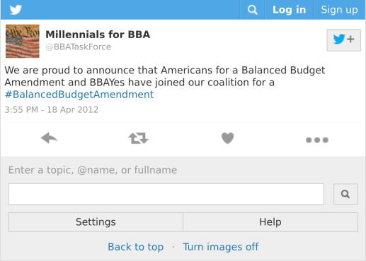 We are proud to announce that Americans for a Balanced Budget Amendment and BBAYes have joined our coalition for a #BalancedBudgetAmendment