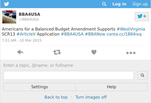 Americans for a Balanced Budget Amendment Supports #WestVirginia SCR13 #ArticleV Application #BBA4USA #BBANow